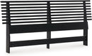 Modern Black Queen Slat Headboard Stylish Bedroom Design