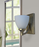 6"W Enclave 1-light Wall Mount Light Sconce  Aged Silver Leaf