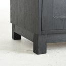 Mid-century Modern Style 74.5'' Tall Display Cabinet with Glass Doors for Collectibles in Black MDF