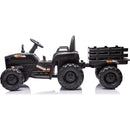 Ride on Tractor with Trailer,24V Battery Powered Electric Tractor Toy, 200wx2motor 1.86-4.97MPH/Remote Control,electric car for kids,Three speed adjustable,USB,MP3, Bluetooth,LED light, safety belt