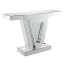 Nysa - 32"H Console Table - Mirrored & Faux Crystals