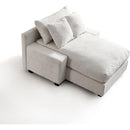 Modern Luxury Sofa Couch for Living Room Quality Chenille  Upholstery Sleeper Sofa Bed Daybed Beige Chenille