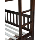 full Over full Rubber Wood Bunk Bed with 2 Drawers, Convertible into 2 full Beds, full Size Bunk Bed with Ladder and Safety Guardrails ,Espresso