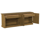 Florence 4-door Dining Sideboard Buffet Cabinet Rustic Honey