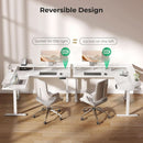 Electric L Shaped Standing Desk 59 Inch With Power Outlets