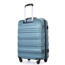 Expandable 3 Piece Luggage Sets PC Lightweight & Durable Suitcase with Two Hooks, Spinner Wheels, TSA Lock, (21/25/29) Dark Green