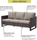 9 Piece Outdoor Patio Furniture Set with Swivel Rockers