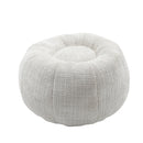 COOLMORE Modern Extra Large Round Bean Bag Chair with Footrest for Living Room, Chenille Fabric Lazy Sofa with Pillow for Adults, Teenagers,Child, Suitable for Bedroom, Dormitory, Study Room