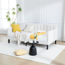 Elena - Boucle Upholstered Daybed, Ribbed Tufted Backrest