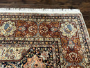 Wonderful Pak Persian Rug 9x12, Very Fine 260 KPSI, Floral Peacocks, Handmade Vintage Wool Rug