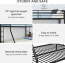 Dusty Metal Bunk Bed Frame Twin Over Full Black Finish