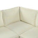 L-shaped 4-seater 105.5''*66.5'' corduroy sofa, large storage armrests with center console, USB charging, left and right seats can be switched, 2 packages of 130