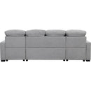 110.2' Oversized U-shaped Sofa Versatile Sectional Sofa Pull-out Sofa Bed with Double Storage Chaise Lounges and Two USB Ports for Living Room,Gray