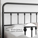 Queen Size Metal Platform Bed Frame With Storage Black