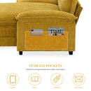 [VIDEO]118' Modern Chenille Sectional Sofa with Double Cushions,Storage Pockets,5 Seat Upholstered Indoor Furniture,L-shaped Comfy Cloud Couch with Reversible Chaise for Living Room,Apartment,3 Colors