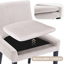 Corduroy Upholstered Dining Chairs With Wood Legs Set Of 6