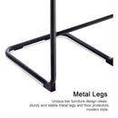 Velvet Bar Height Stools Orange Cantilever Set of 2