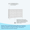 White Six Drawer Dresser For Nursery Organization Solutions