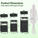 Black Oak Dresser With Integrated Charging Station