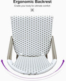 French Style Outdoor Bar Stools Set Of 2 27 Inch White And Grey