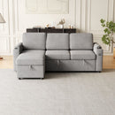 MH85.8' Sleeper Sofa, Sofa Bed - 2 in 1 Pull Out Sofa Bed with Storage Sofa, Sofa Sleeper with Pull Out Bed with Charging Port