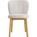 1 PC Wooden Frame Upholstered Shell Dining Chair,Modern Armless Chairs Comfor Kitchen Chairs for Living Room,Restaurant