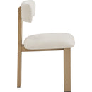 Upholstered Armless Dining Chairs With Metal Legs (Set of 2),Beige