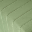 Elegant Green Velvet Tufted Channel Ottoman Footstool