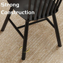 Windsor Spindle Back Dining Chair Armless Black Wood