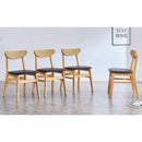 The stylish and durable solid wood dining chair, small curved back, PU cushion, and beautiful shape match perfectly with any room and everyday use