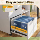 Rolling 3 Drawer File Cabinet With Printer Stand For Office