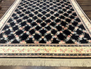 8.8 x 12 Karastan Garden of Eden Rug, Ebony Trellis