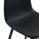 Modern Black PU Bar Chair Set - Rounded Backrest, Comfortable Design, Multiple Colors