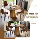 Luxurious Round Space Saving Dining Table Set For Four