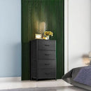 Black Compact Dresser Featuring SteelFrame And WoodenTop