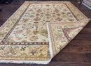 Turkish Oushak Rug 9x12, Oat Color, Wool Carpet