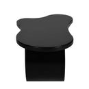 ON-TREND 39.3'*23.6' Modern Cloud Coffee Table with 1.5' Thick Tabletop, Cream Style Irregular End Table with Curved Legs, Unique Design Accent Table with Round Edge for Living Room, Apartment, Black