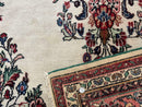 Palace Size Persian Rug 10 x 21 ft, Antique Hamadan Bibikabad Carpet, Handmade Antique Wool Oversized Rug, Ivory, Semi Open Field
