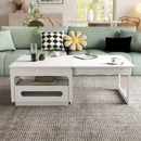 3 in 1 deformed Coffee Tables with Storage Cabinet for Living Room, Coffee Table with  for Dining Room