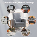 Grey Accent Chairs With Wood Legs For Living Room Space