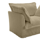 Set of 2 Slipcovered Armchairs,Deep Seat Accent Chair Set for Living Room, Reading Room, Bedroom and Working Spaces,Armchair Sets with Large Soft Pillows,Camel Corduroy Fabric