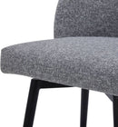 Set Of 3 Counter Height Bar Stools 360 Degree Swivel Grey