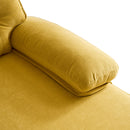 Modern Velvet L-Shaped Sectional Sofa for Living Room or Bedroom, Yellow, 82.6'