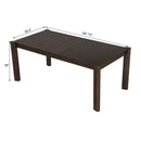 Expandable Farmhouse Modern Solid Wood Dining Table – Space-Saving Design in Walnut(59' to 73')