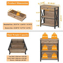 Rustic Oak 3 Tier Bookshelf With Drawer Industrial Wood And Metal Bookcase