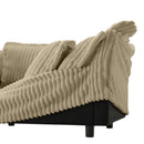 Set of 2 Slipcovered Armchairs,Deep Seat Accent Chair Set for Living Room, Reading Room, Bedroom and Working Spaces,Armchair Sets with Large Soft Pillows,Camel Corduroy Fabric