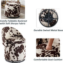 Rotating Brown Storage Ottoman With Hidden Compartment