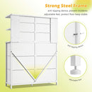 White Bedroom Dresser With LED Lights And 12 Deep Drawers