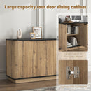 Multi-functional MDF Sideboard, an Ideal Choice for TV and Tableware Storage in Modern Homes, with Product Dimensions of 55*15.7*29.6 Inches.