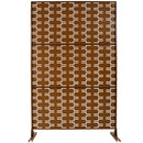 Outdoor & Indoor Privacy Screen Metal Privacy Screen 76' H×48' W, Freestanding Decorative Privacy Screen for Deck Balcony Patio, Privacy Fence Panels for Outside Lawn Garden PS112 BROWN HAMMERTONE